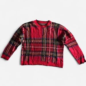 Plaid Red Sweater for Men
